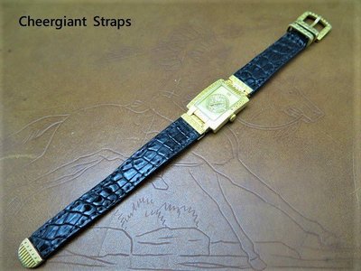 凡賽斯鱷魚錶帶特殊錶耳錶帶巧將手工錶帶 Gianni Versace hand made crocodile strap