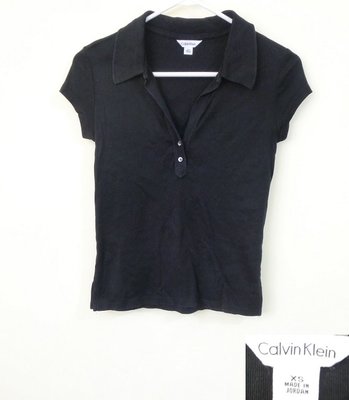 CK專櫃名牌Calvin Klein V領短袖POLO衫黑/白2色(15