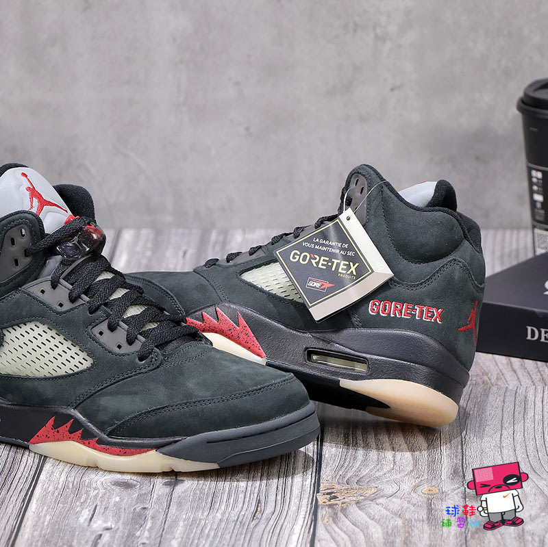 球鞋補習班W NIKE AIR JORDAN 5 RETRO GORE-TEX 男段黑紅防水DR0092