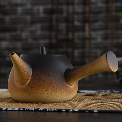 窯變煮茶壺紫砂陶壺電陶爐專用燒水壺側把陶瓷泡茶蒸茶器包郵正品