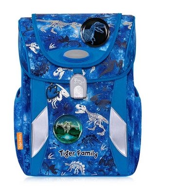 學院風護童安全燈超輕量護脊書包Pro 2-恐龍化石 | Tiger Family 中年級書包 兒童書包