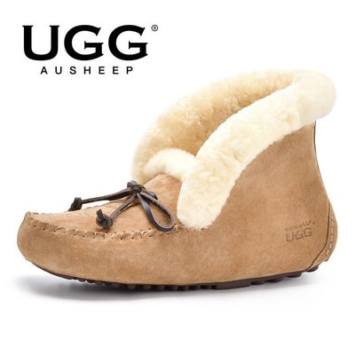 100％原廠 AUSHEEP UGG雪地靴女 羊皮毛一體高幫羊毛包子鞋 休閑女士女短靴