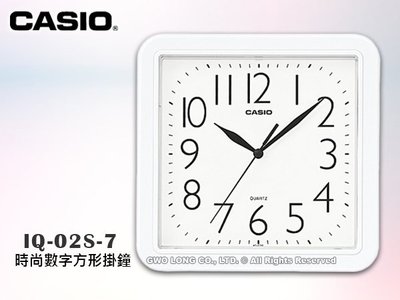 CASIO 手錶專賣店 國隆 CASIO 掛鐘 IQ-02S-7 全新品_保固一年  IQ-02S