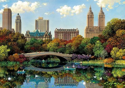 17136 8000片歐洲進口拼圖 EDUCA 繪畫風景 美國紐約中央公園 湖畔