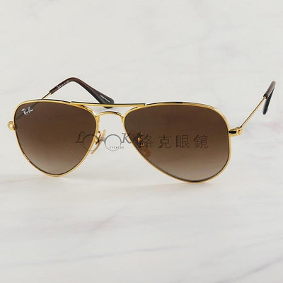 RayBan 雷朋 太陽眼鏡 孩童款 飛行員 金框 漸層鏡片 RJ9506S 223 13