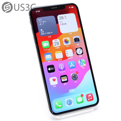 【US3C-台南店】【一元起標】Apple iPhone XS Max 256G 6.5吋 銀色 P3廣色域顯示 A12仿生晶片 背照式感光元件 二手手機