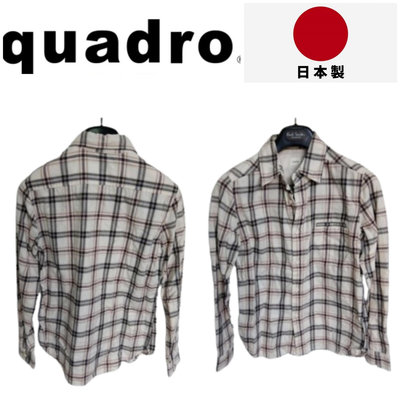 【皮老闆】二手真品 QUADRO 衣服 上衣 長袖 日本製 E617