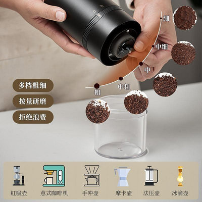 熱銷 磨豆機便攜式電動磨豆機家用小型手動咖啡豆研磨機全自動手磨簡易咖啡機 可開發票