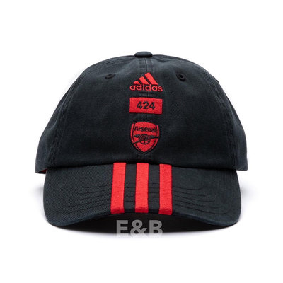 全新 Adidas x 424 x Arsenal Cap 聯名 黑紅 帽子 刺繡