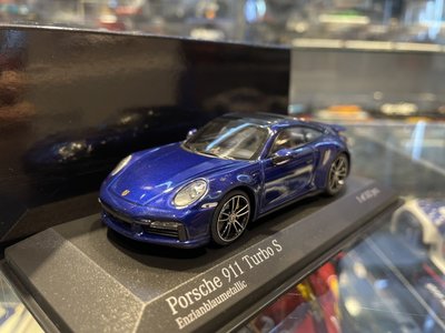 吉華科技@ 1/43 Minichamps Porsche 911(992) Turbo S 2020 金屬藍