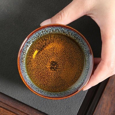 現貨熱銷-茶杯 茶盤 茶具 建陽建盞單杯拉絲如意鷓鴣鐵胎陶瓷茶杯套裝功夫茶具送禮禮盒裝