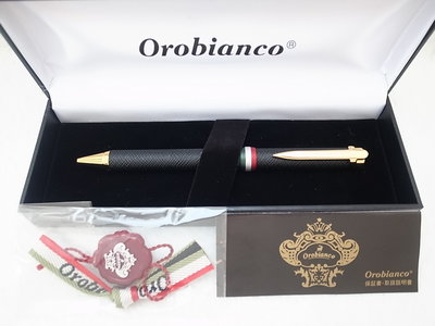 W144 Orobianco 日本製 小羊皮黑桿原子筆(高質感)(庫存新品)