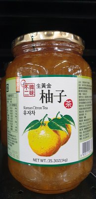 3/3前 韓國 不二韓味 生黃金柚子茶1000ml 最新到期日2025/8/7 韓味不二