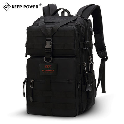現貨 旅行背包KeepPower多功能可拆卸戰術大容量雙肩包戶外旅行登山迷彩背包