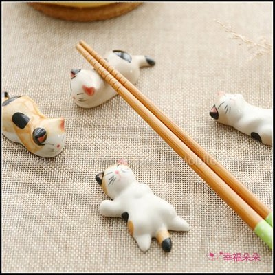 貓咪筷架 4款可挑 筷子架 筷子托 陶瓷筷架 筷枕 勺子托 筷架 快嫁 餐具 家居用品 擺飾 筆架