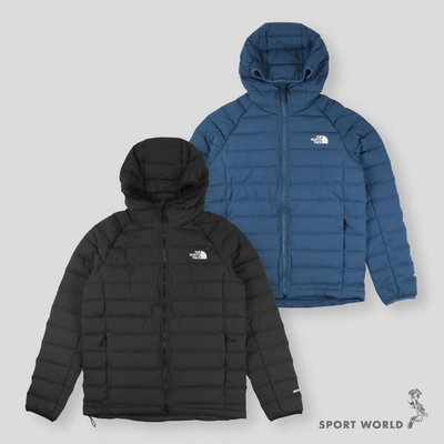 The North Face 男 羽絨外套 連帽 防潑水 可收納 藍 NF0A7W7PHDC / 黑 NF0A7W7PJK3