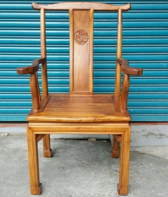 【南台灣傢俱】印尼柚木全實木官帽椅,市價$9900元,超低特價$6800元