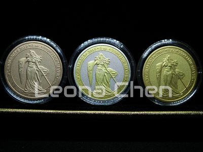 2019 德國 Germania 日耳曼女神銀章銀幣1盎司~局部鍍24K金&amp;鍍玫瑰金&amp;鍍釕~