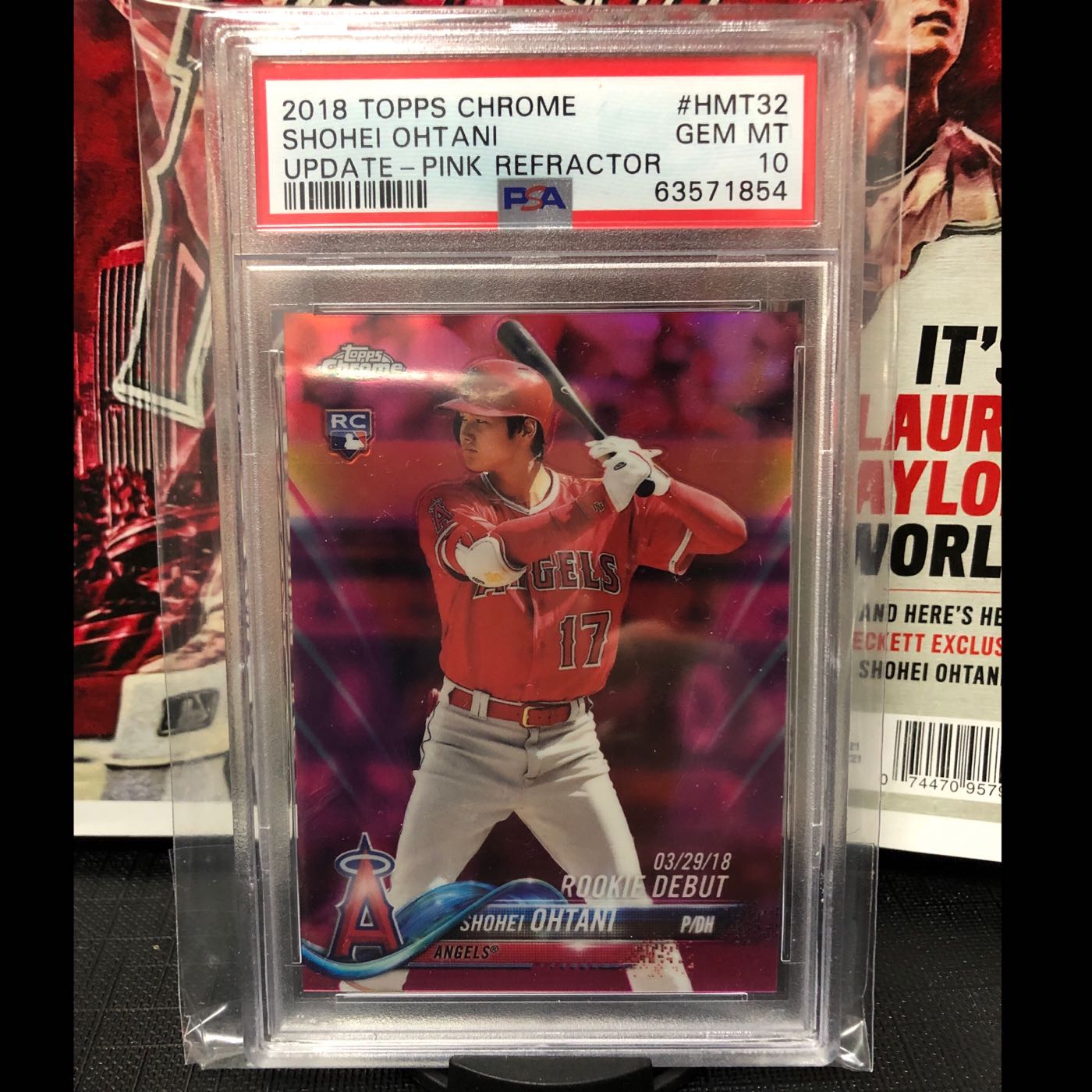 Topps Chrome Update Pink Refractor Ohtani rc psa10 HTM32 大谷