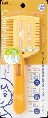 大賀屋 日本製 KAI 貝印 可調式打薄梳 兒童打薄梳 頭髮打薄梳 寶寶理髮組 打薄剪 J00053253