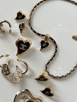 【BLACK A】精品CHANEL 22P 愛心系列飾品 耳環 項鍊 項鏈