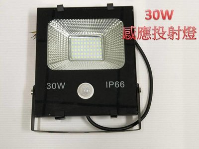(安光照明)LED感應投射燈30W 人體感應燈 正白光 晶芯:三安 LED燈 LED日光燈批發