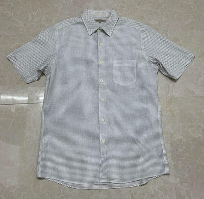 UNIQLO優衣庫，夏季日系亞麻復古格子 短袖襯衫，vint
