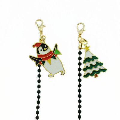 韓國 聖誕節 企鵝 聖誕樹 黑鍊 口罩鍊