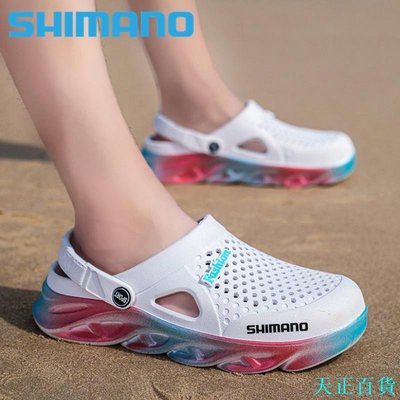 CC小铺2022 新款 Shimano 釣魚鞋迷彩透氣男士夏季拖鞋防滑軟水鞋戶外沙灘涼鞋