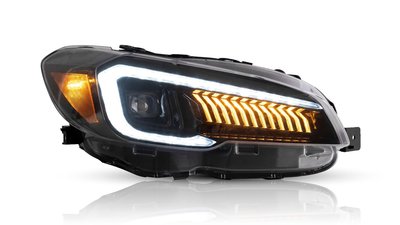 適用于13-16款SUBARU斯巴魯WRX翼豹 大燈LED總成雙光透鏡改裝
