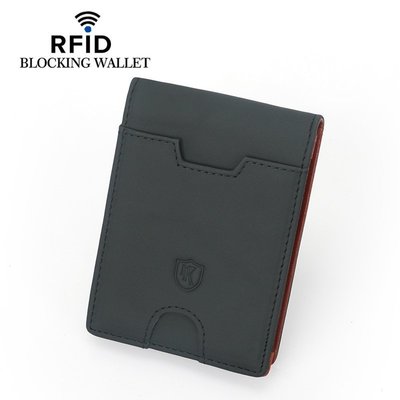 跨境專供 RFID男士頭層牛皮美金夾錢包 熱銷牛皮卡包錢夾