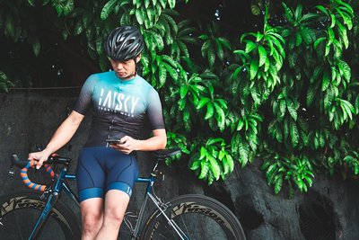 BAISKY 自行車夏季男款短車衣 流轉 淺藍綠 百士奇