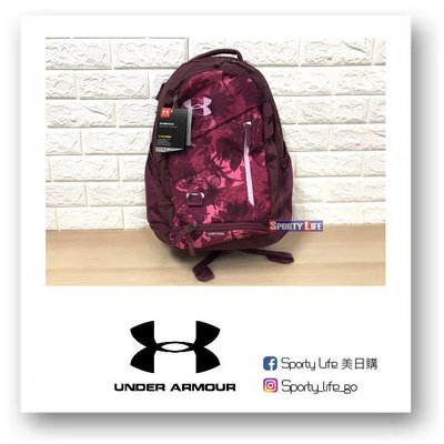 【SL美日購】UA Hustle Backpack 4.0 後背包 花紫 包包 防水 筆電包 電腦包 1342651