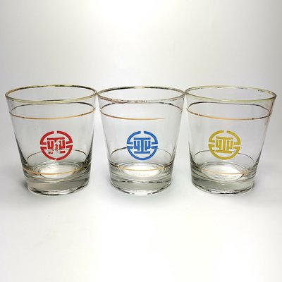 《NATE》台灣懷舊早期水杯【台灣工礦公司】玻璃杯3款一組..1947~2020
