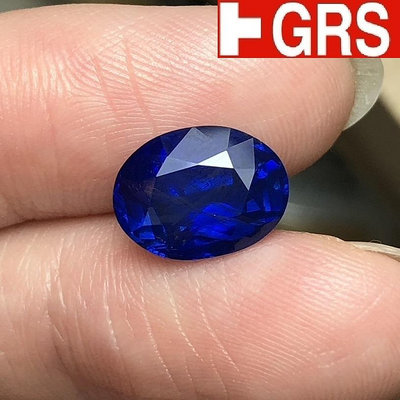 【台北周先生】天然錫蘭皇家藍藍寶石 4.51克拉 vivid 鮮豔濃郁 稀有錫蘭產 送GRS證書