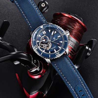 Pagani Design 原創男士自動手錶不銹鋼日本 NH39A 時尚奢華防水藍寶石尼龍皮革機械表男士 PD-1674