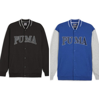 【豬豬老闆】PUMA 基本系列Puma Squad 休閒 運動 棒球外套 歐規 男 黑67897101藍67897117