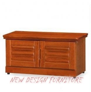 【N D Furniture】台南在地家具-經典款半實木造型樟木色90cm座鞋櫃/半實木鞋櫃/鞋櫥BS