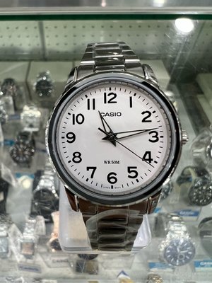 【金台鐘錶】CASIO 卡西歐 不鏽鋼錶帶 防水50米  (銀面數字) (女錶) LTP-1303D-7B