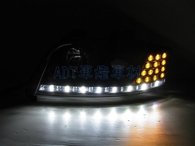 ~~ADT.車燈.車材~~奧迪AUDI A6 98~00 01~03 類R8燈眉含LED方向燈魚眼大燈組 晝行燈 日行燈