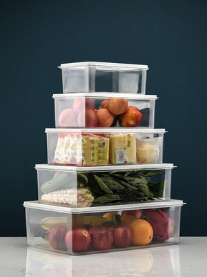 【居家百貨】冰箱保鮮盒收納盒大小號密封盒塑料長方形大容量水果盒*訂金