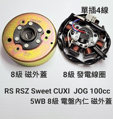 RS RSZ Sweet CUXI  JOG 100cc 5WB 8級 發電線圈+磁外蓋 1組