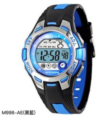 [時間達人] JAGA 捷卡 全新原廠公司貨 運動休閒風多功能電子錶 M998酷炫耀眼多功能電子錶 學生錶 運動 游泳