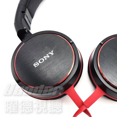 【曜德☆福利品】SONY MDR-ZX600 黑紅 (1) 立體聲耳罩式耳機☆無外包裝☆超商免運☆送皮質收納袋