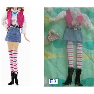 芭比娃娃時裝~芭比服飾配件套裝組170元區
