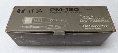 高點舞台音響 全新日本進口麥克風 TOA 型號 PM-120 Paging Microphone 指向性 : 單一指向性