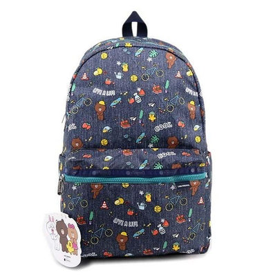 小Z代購#LeSportsac x Line Friends 牛仔熊大 8266 旅行雙肩降落傘防水後背包 7990