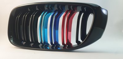 BMW E46 水箱護罩/亮黑/雙槓/電鍍/三色/水柵/豬鼻子/鼻頭/水箱罩/M款/德國/M sport