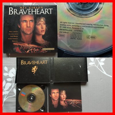◎1995年-宣傳用-非賣品CD-紙盒黃金版-梅爾吉勃遜-英雄本色-電影原聲帶-Braveheart-福茂唱片-等18首