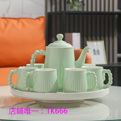 茶具套裝輕奢杯具水壺茶杯套裝家庭茶具杯子客廳家用陶瓷北歐高檔喬遷水杯